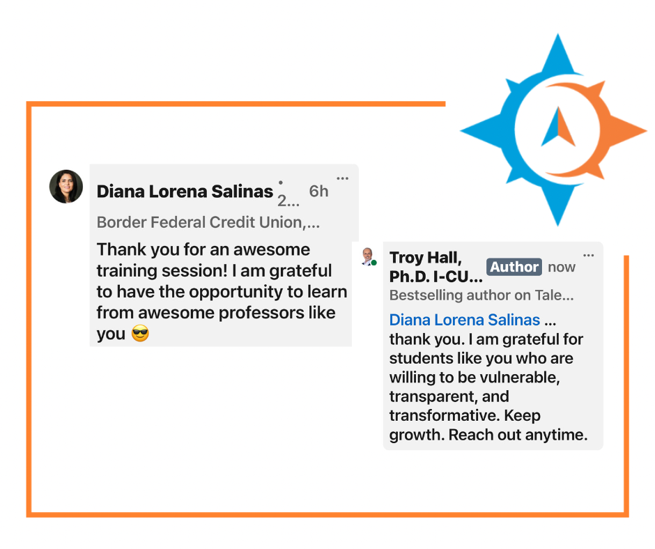 Testimonial - Thank you for an awesome training session! I am grateful to have the opportunity to learn from awesome professors like you.